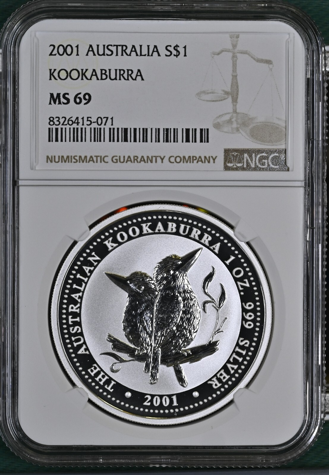 2000年 オーストラリア クッカバラ銀貨 1オンス 未使用 カワセミ 銀貨