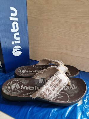 stilvolle Herrensandalen Inblu Holiday sandbraun Slipper Slipper Größe 8 UK Eur42 NEU