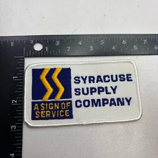 Vtg SYRACUSE SUPPLY COMPANY Advertising Patch 57SR