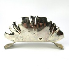 Versilberter Serviettenständer / Serviettenhalter Vintage Napkin Holder Art Deco