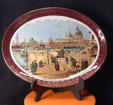 VTG CERAMIC OVAL PLATTER WEATHERBY HANLEY ENGLAND ROYAL FALCON WARE. CANALETTO 