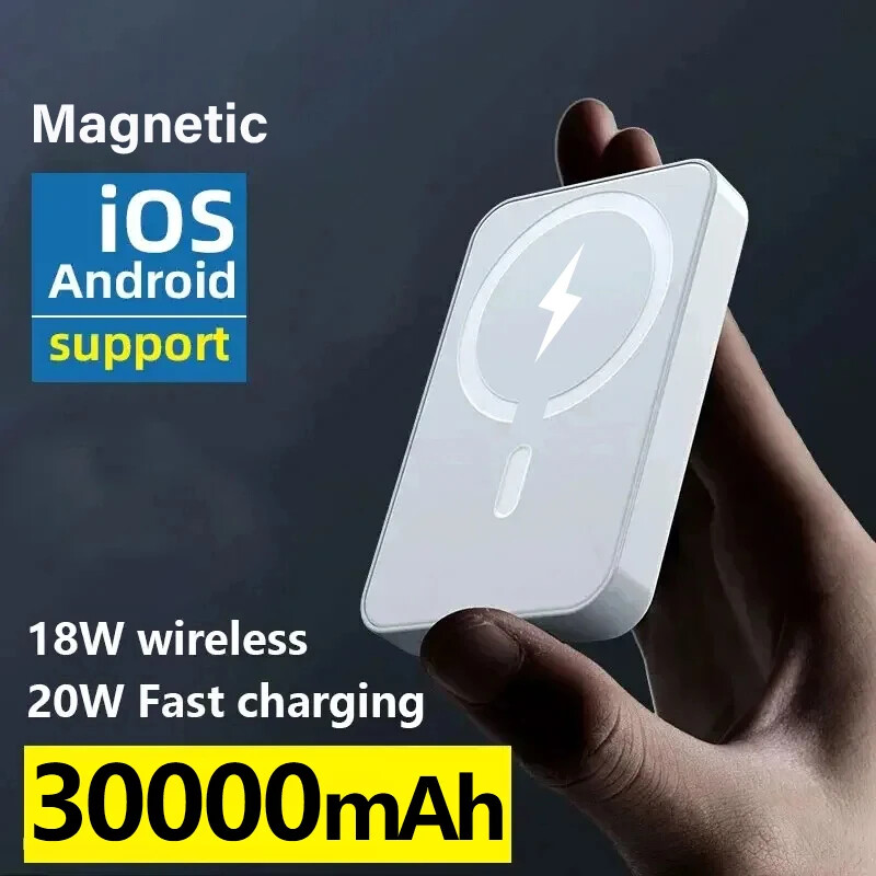 300000mAh Magnetic Wireless Power Bank Moblie Phone Case Pack For Iphone 15 Max