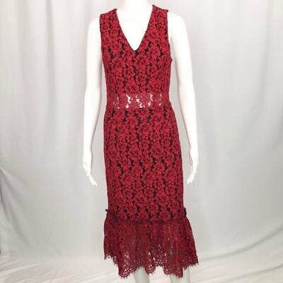 Floral Ruffle Alexia Admor Floral Lace Midi Dress Alexia Admor NWT