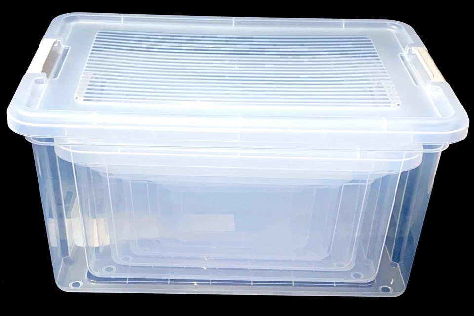 Aufbewahrungsbox mit Deckel 1,25 - 30 L Kunststoffbox Plastikbox Box Transparent - Bild 3 von 4