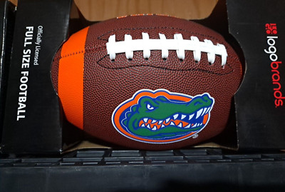Florida Gators NCAA Team Stripe LEATHER Official Full Size BIG LOGO Football NEW