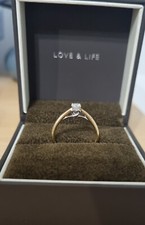 9ct Yellow Gold 0.25ct Brilliant Cut Diamond Solitaire Engagement Ring 