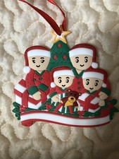 Christmas Tree Ornament Holiday Gift Family of 4
