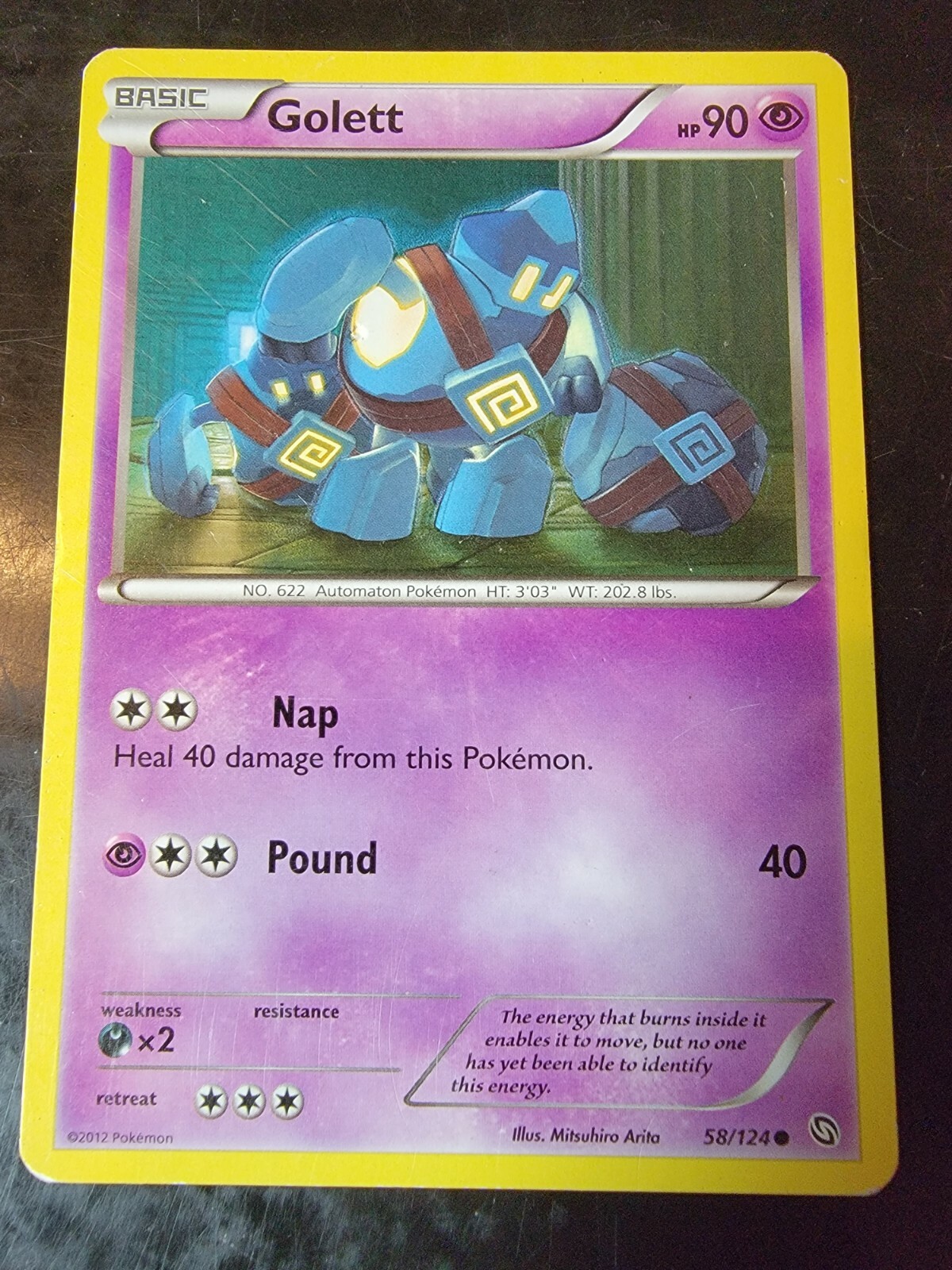 Golett 58/124 Common Pokemon Dragons Exalted