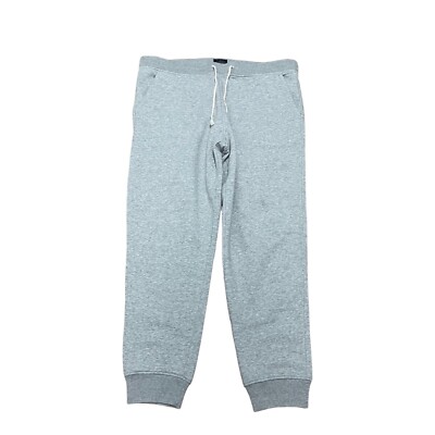 J Crew Mens XL Authentic Fleece Sweatpants Gray Pockets Elastic Waist  Drawstring