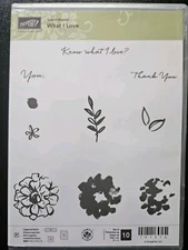 Stampin Up WHAT I LOVE Flowers, Stems, Leaves Retired NEW