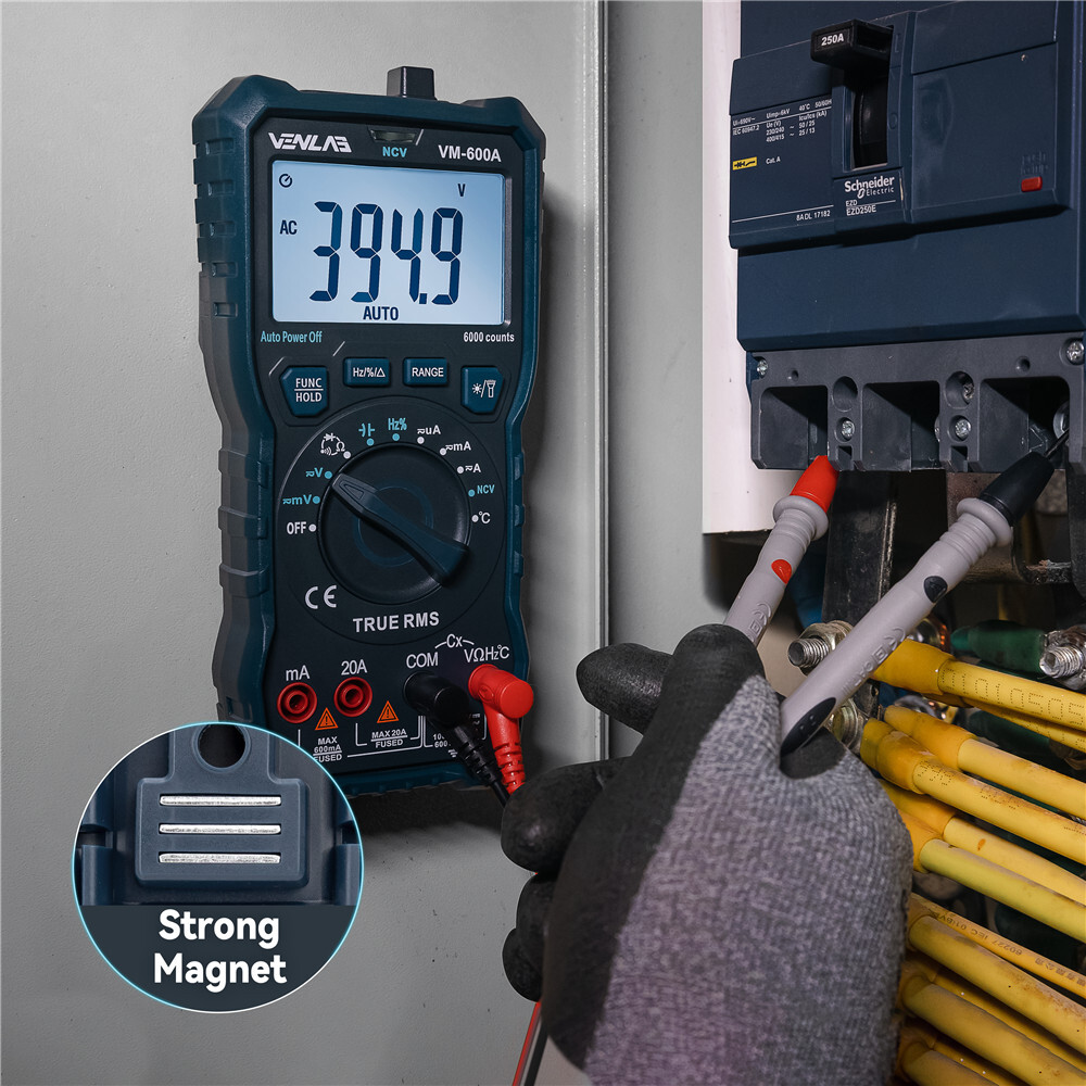 NEW VENLAB VM600A AC/DC Digital Multimeter blue multi meter AC/DC