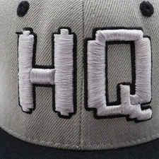 HQ Decky Hat Cap Men's Gray Snap Back Adjustable Baseball