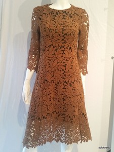 Hallhuber Kleid Spitze Cognac Gr 34 Gb6 Neu Ebay 