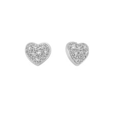 Orecchini Miluna Donna Oro Bianco 9 Kt Cuore e Diamanti _ERD2906X