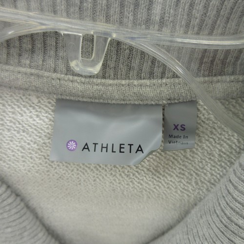 Athleta Wrapper's Delight Women's Jacket Size XS Gray Draped Cotton Pockets Snap - Picture 3 of 11