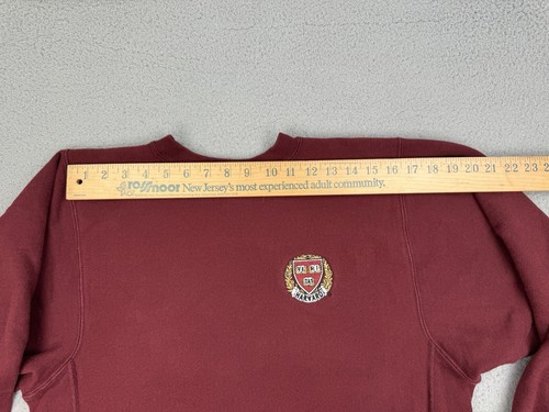Sudadera Harvard De Colección Para Hombres M Granate Campeón Tejido Inverso Años 90 Hecha en EE. UU. - Imagen 9 de 15