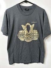 Unisex Adults Black Short Sleeve T Shirt Gold Pot Graphic Colorado Size Large 
