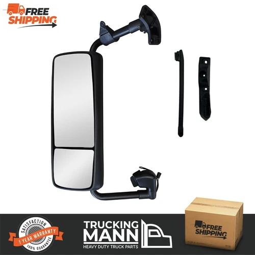 Truckingmann Left Driver Side Door Mirror for Volvo VNL Heated and Motorized