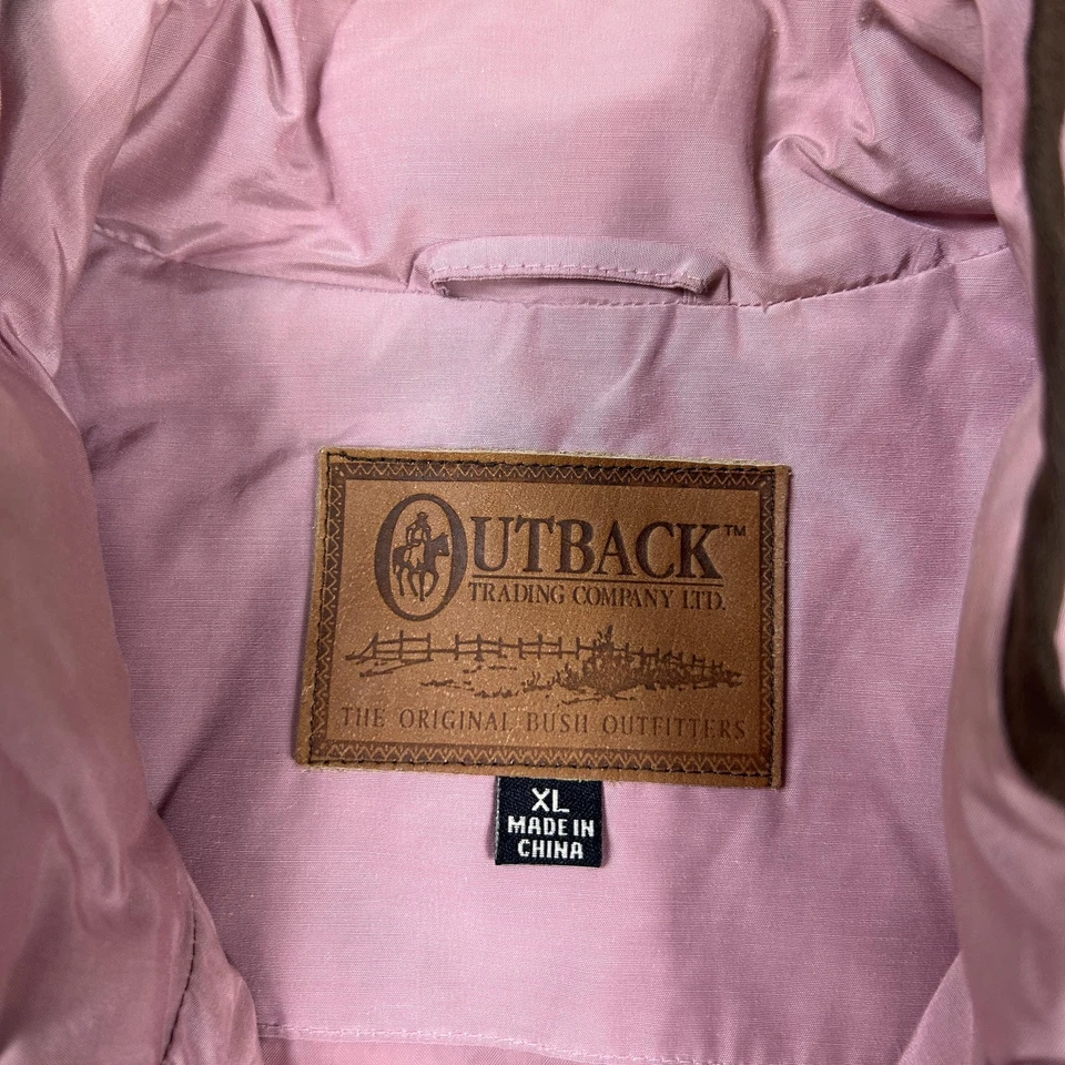 Chaleco Outback Trading Company Mujer XL Rosa Acolchado Cremallera Soporte Cuello Bolsillos Foto 3 de 4