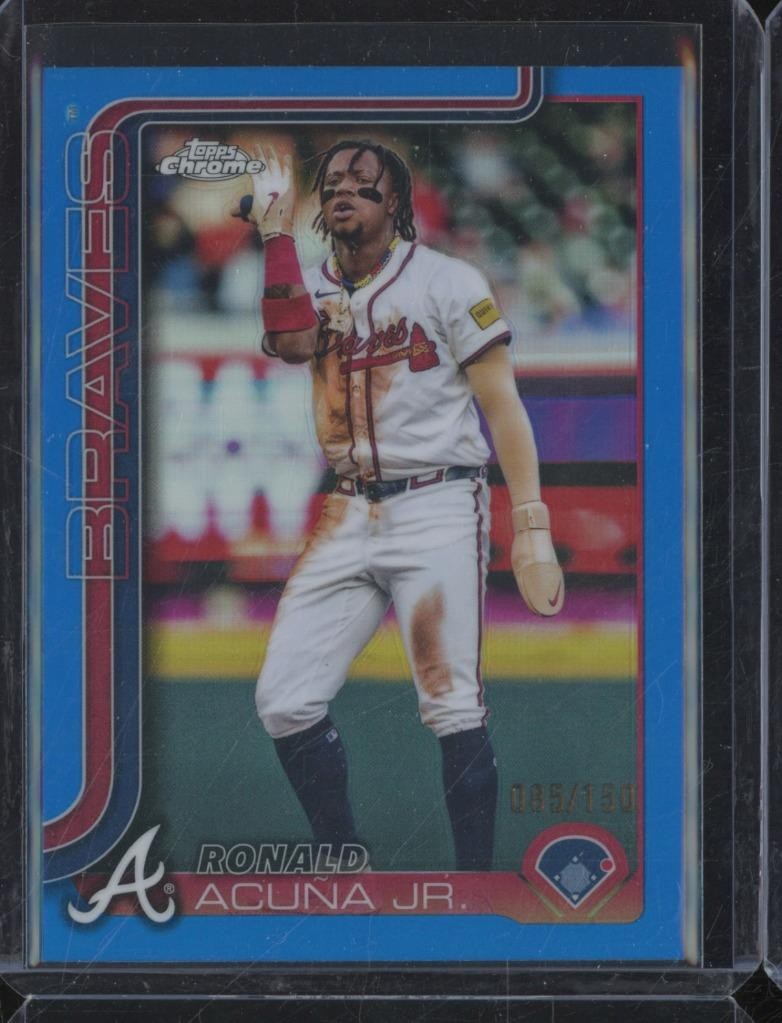 2025 Topps Chrome RONALD ACUNA JR #257 Blue Refractor /150 Atlanta Braves MWI6