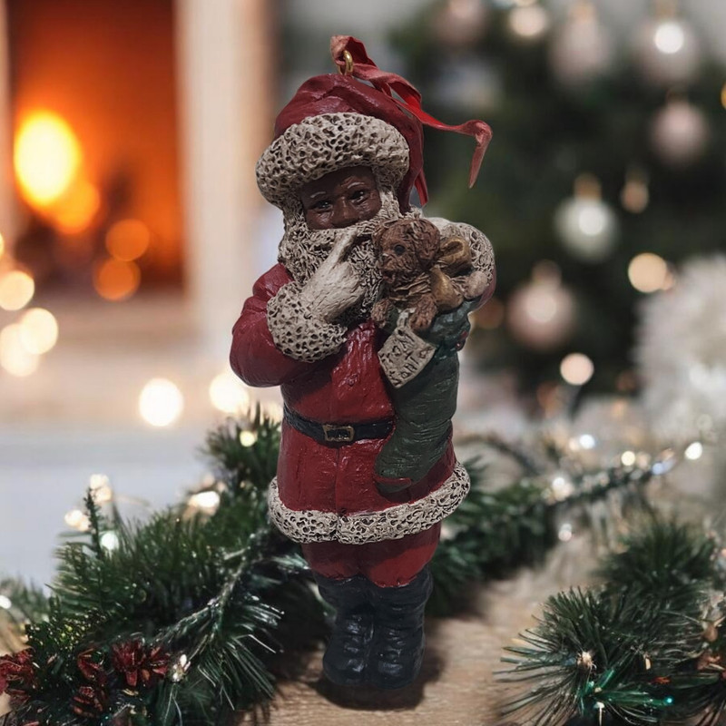 Santa Claus Christmas Hanging Decorative Ornament Red Green White, 1pc