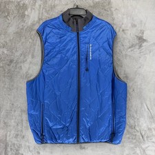 Polo Jeans Co Ralph Lauren Vest Mens XXL Blue Quilted Fleece Lined Ripstop Nylon