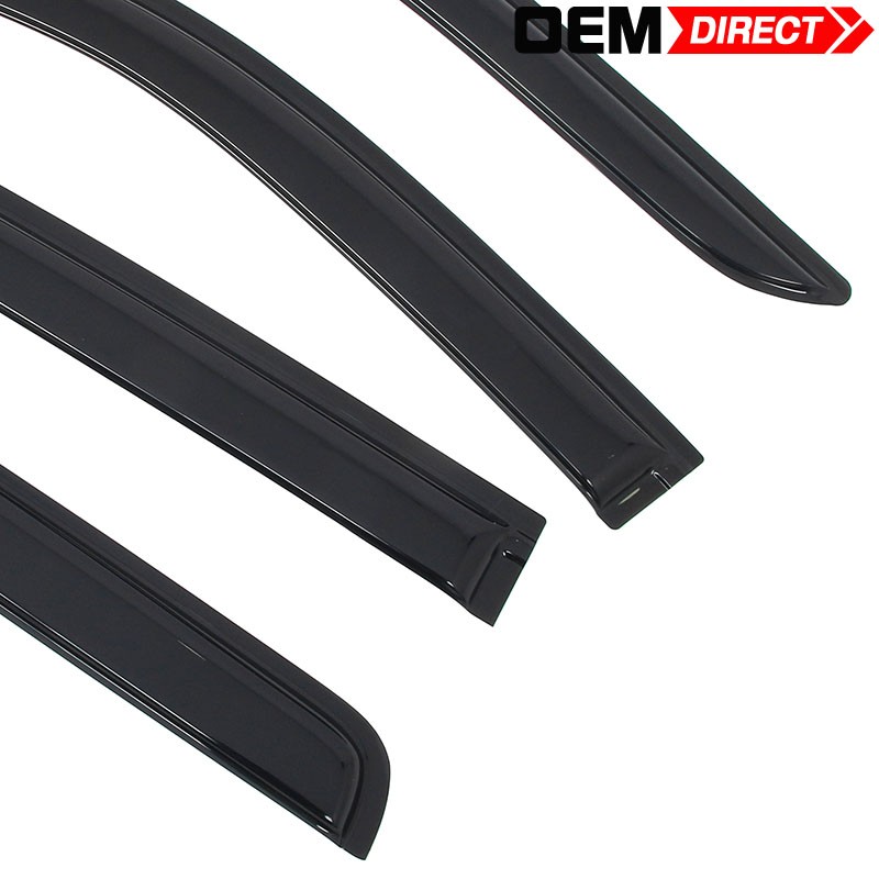 For 19-25 Chevy Silverado GMC Sierra 1500 Crew Cab Window Visors Rain Vent Shade