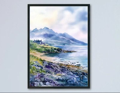 Isle of Arran Watercolor Poster Isle of Arran Travel Print Scotland Landscape