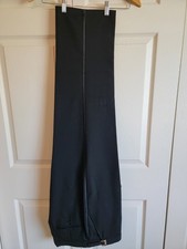 Men's Wool Traditional Black Tuxedo Pants Wedding 33 34 35" Adjustable Waist
