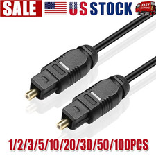 6FT Digital Fiber Optic Audio Cable Cord Optical TosLink for TV DVD AMP USA Lot
