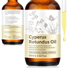 Cyperus Rotundus Oil for Hair Removal, Natural 2.02 Fl.Oz Pack of 1 