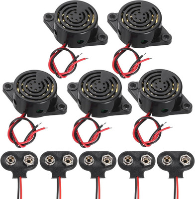5Pcs DC3-24V 100Db 3100Hz Electronic Piezo Buzzer Alarm Sounder Active