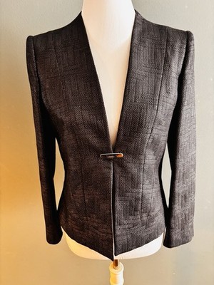 GIORGIO ARMANI DAMEN JACKE BLAZER Anthrazit Gr. DE 38 IT 44