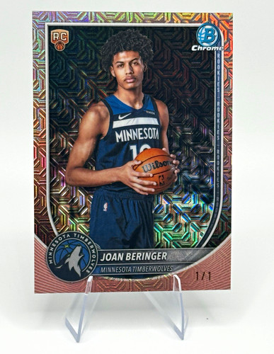 Topps 2025-26 Bowman Chrome Joan Beringer RC Rose Gold Refractor 1/1 #BCV-17