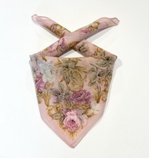 Handkerchiefs Christian Dior Women VTG Art Floral Cotton Pocket Square 18  