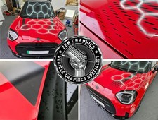 Black and Transparent Bonnet Hood Stripes for Mini Aceman 2024 Decals