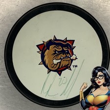 Hamilton Bulldogs AHL Unknown Signature Defunct Team Souvenir Hockey Puck