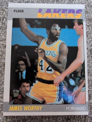 1987-88 Fleer James Worthy #130 Los Angeles Lakers HOF Vintage Basketball