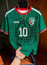 Mexico National Team #10 Soccer Jersey Fan Shirt Green Red White