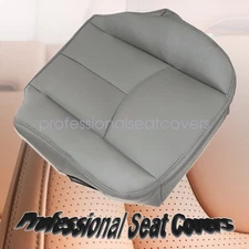 Passenger Bottom Seat Cover Leather Gray NEW For 2003-2006 Chevy Silverado Tahoe