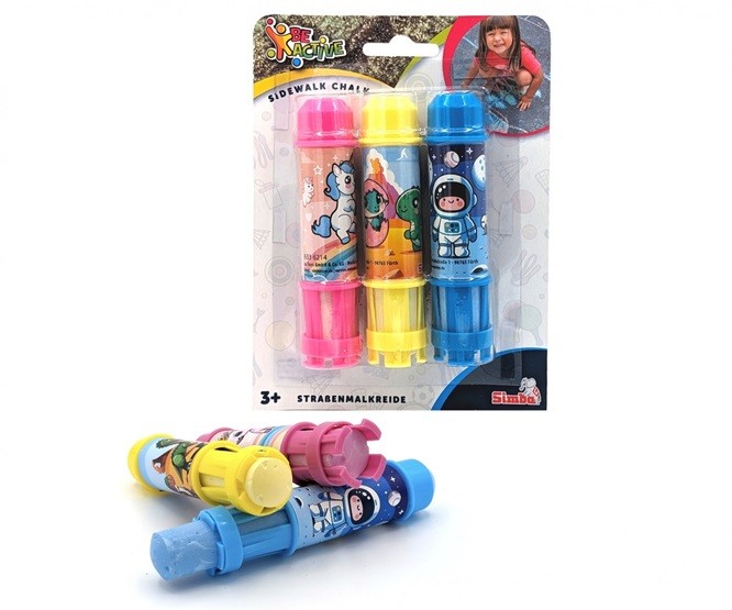 Simba 106336214 - 3 Street Chalk Holders - New