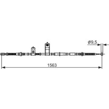 BOSCH 1 987 482 897 Seilzug Feststellbremse für MAZDA MX 5 NC