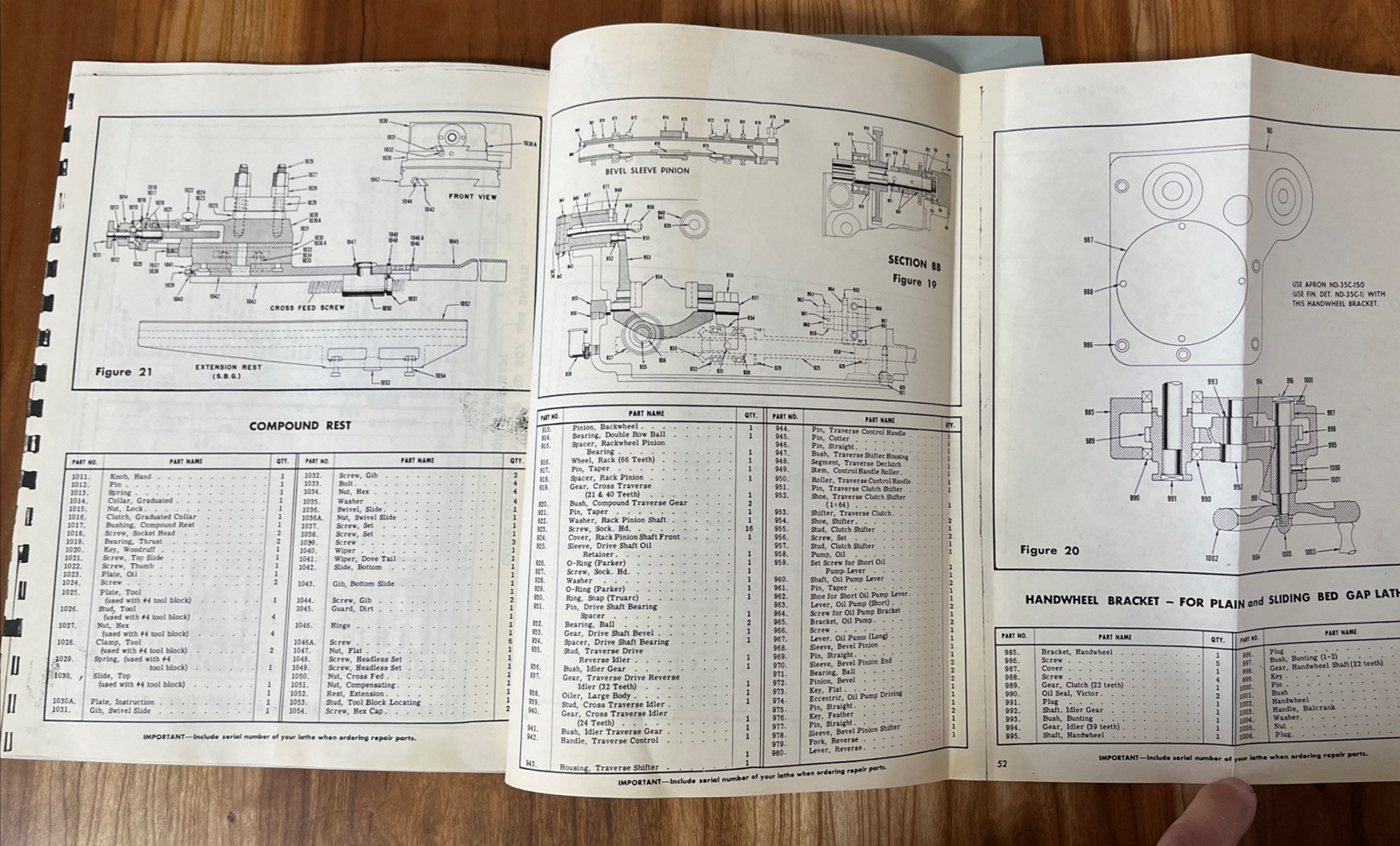 LeBlond 1610-2013-2516 Heavy Duty Lathes Instruction and Parts Manual No. 3906