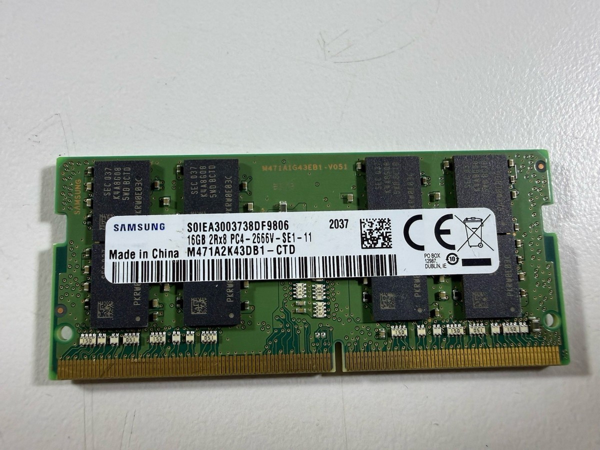Samsung M471A2K43DB1-CTD 16 GB 2Rx8 PC4-2666V DDR4 Laptop Ram