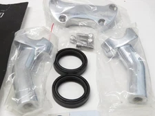 CCI Chrome Handlebar Riser and Clamp Kits Item No:12624  for 1" Handlebars