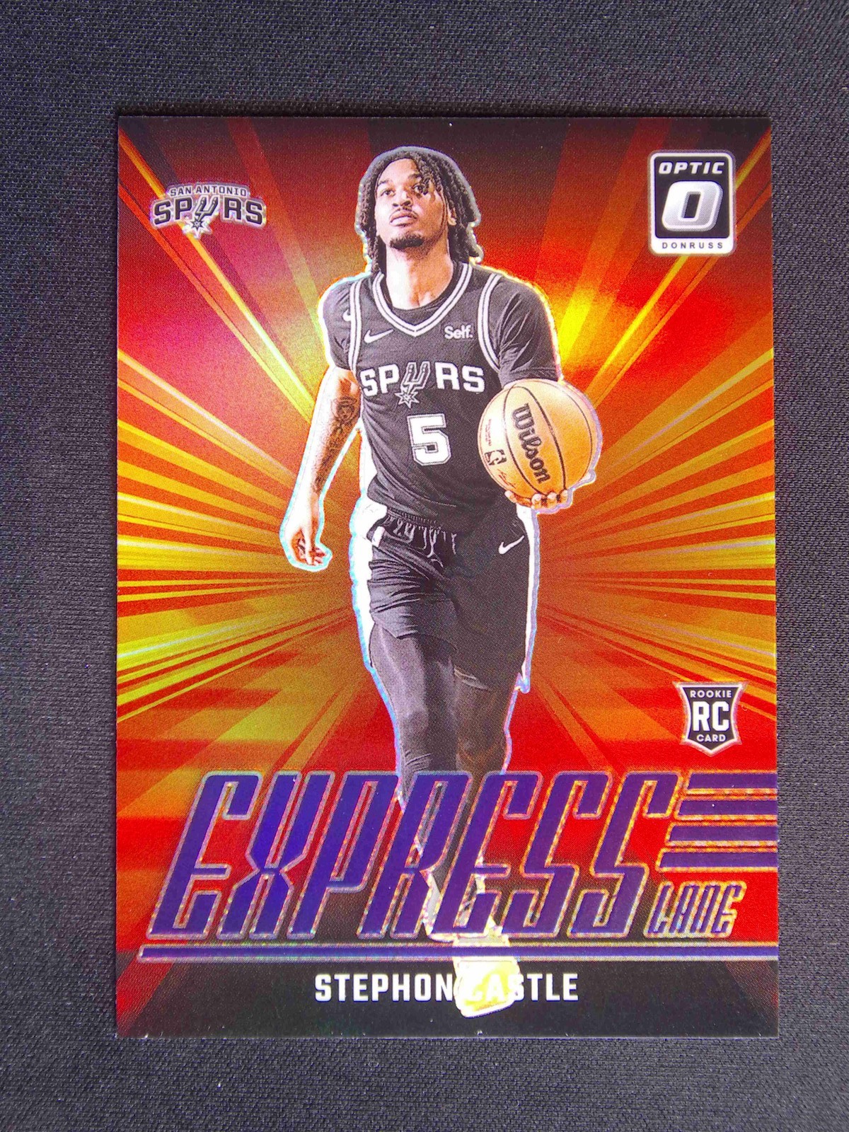 2024-25 Panini Donruss Optic Stephon Castle #1 RC Rookie Express Lane Purple