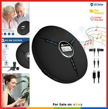 Portable CD Player with Headphones Built-in Battery Anti-Skip Rechargeable