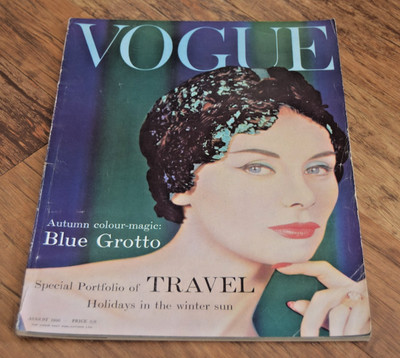 VOGUE Magazine :   August 1958 Issue Fashion Beauty etc RARE  - UK SELLER