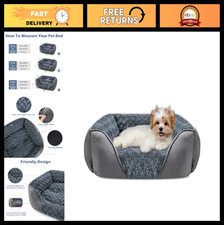 Washable Orthopedic Dog Bed - Soft Calming Pet Cuddler for Small to Large Dogs,
