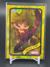 2025 Topps Chrome Marvel Yellow Lava Refractor Iron Fist #137